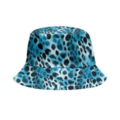 Blue Leopard Bucket Hat by DinkovaArt