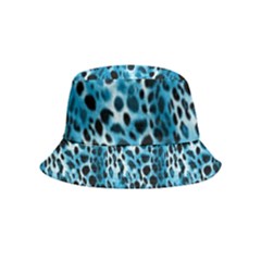 Blue Leopard Bucket Hat (kids) by DinkovaArt