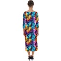 Rainbow Leopard 2 Quarter Sleeve Midi Bodycon Dress View2