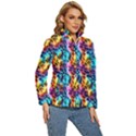 Rainbow Leopard 2 Women s Puffer Bubble Jacket Coat View3