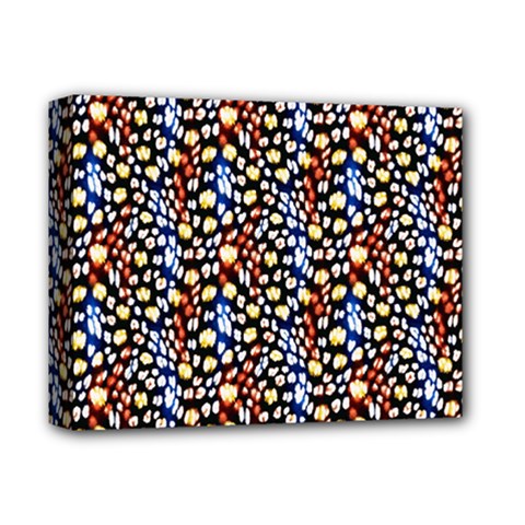 Colorful Leopard Deluxe Canvas 14  X 11  (stretched) by DinkovaArt