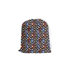 Colorful Leopard Drawstring Pouch (small) by DinkovaArt