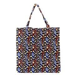 Colorful Leopard Grocery Tote Bag by DinkovaArt