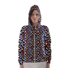 Colorful Leopard Women s Hooded Windbreaker by DinkovaArt