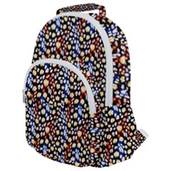 Colorful Leopard Rounded Multi Pocket Backpack by DinkovaArt