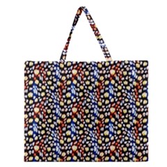 Colorful Leopard Zipper Large Tote Bag by DinkovaArt