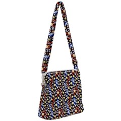 Colorful Leopard Zipper Messenger Bag by DinkovaArt