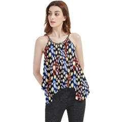 Colorful Leopard Flowy Camisole Tank Top by DinkovaArt