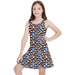 Colorful Leopard Kids  Lightweight Sleeveless Dress by DinkovaArt