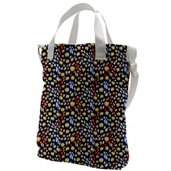 Colorful Leopard Canvas Messenger Bag by DinkovaArt