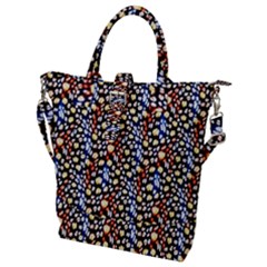 Colorful Leopard Buckle Top Tote Bag by DinkovaArt