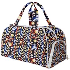 Colorful Leopard Burner Gym Duffel Bag by DinkovaArt