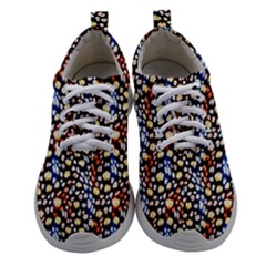 Colorful Leopard Women Athletic Shoes by DinkovaArt