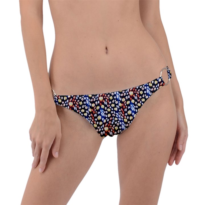 Colorful Leopard Ring Detail Bikini Bottom