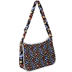 Colorful Leopard Zip Up Shoulder Bag by DinkovaArt