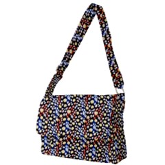 Colorful Leopard Full Print Messenger Bag (l) by DinkovaArt