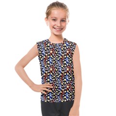 Colorful Leopard Kids  Mesh Tank Top by DinkovaArt