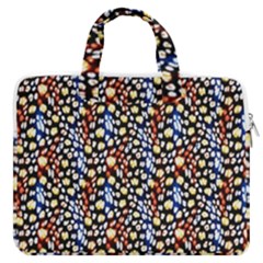 Colorful Leopard Macbook Pro 16  Double Pocket Laptop Bag  by DinkovaArt