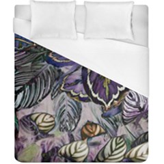 Dark Leaves Duvet Cover (california King Size) by DinkovaArt