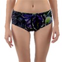 Dark Leaves Reversible Mid-Waist Bikini Bottoms View3