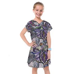 Dark Leaves Kids  Drop Waist Dress by DinkovaArt