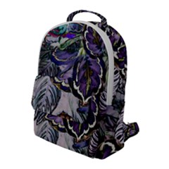 Dark Leaves Flap Pocket Backpack (large) by DinkovaArt