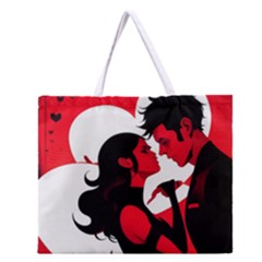 3 - Science Love And Art 2 - Science Love And Art Zipper Large Tote Bag by LemonPear