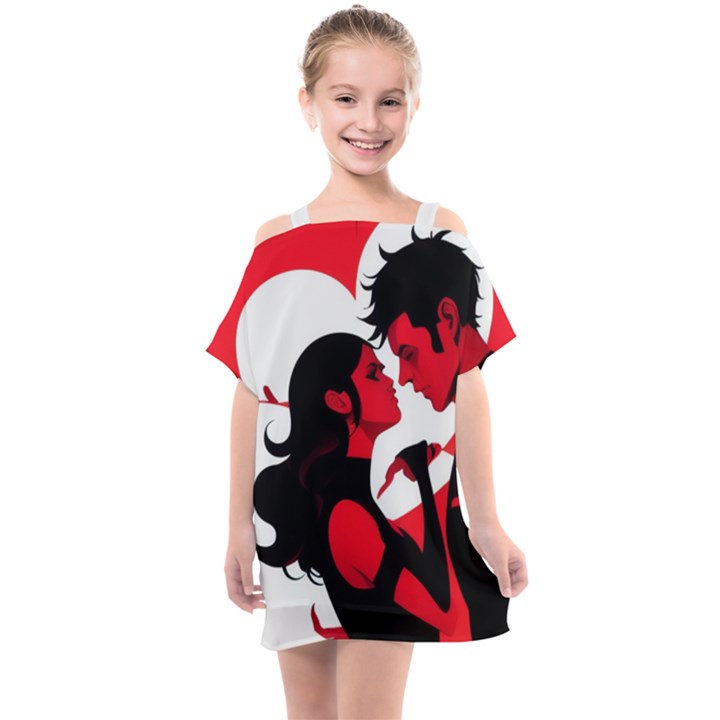 3 - Science Love And Art 2 - Science Love And Art Kids  One Piece Chiffon Dress