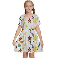 Stardom  Kids  Short Sleeve Tiered Mini Dress by PollyParadiseBoutique7