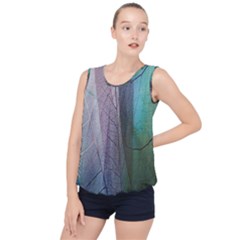 Abstract Pattern  Bubble Hem Chiffon Tank Top