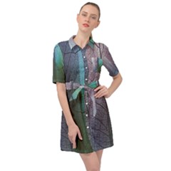 Abstract Pattern  Belted Shirt Dress by artworkshop