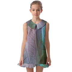 Abstract Pattern  Kids  Pilgrim Collar Ruffle Hem Dress by artworkshop