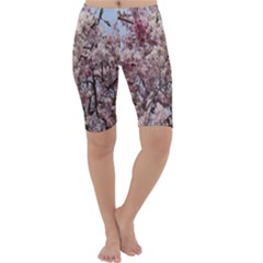 Almond Tree Flower Cropped Leggings  by artworkshop