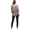 Almond Tree Flower Chiffon Quarter Sleeve Blouse View2