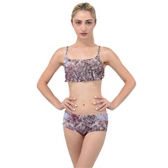 Almond Tree Flower Layered Top Bikini Set by artworkshop