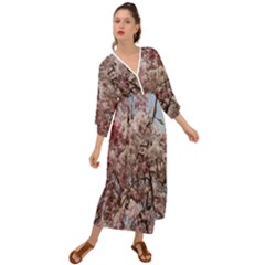 Almond Tree Flower Grecian Style  Maxi Dress