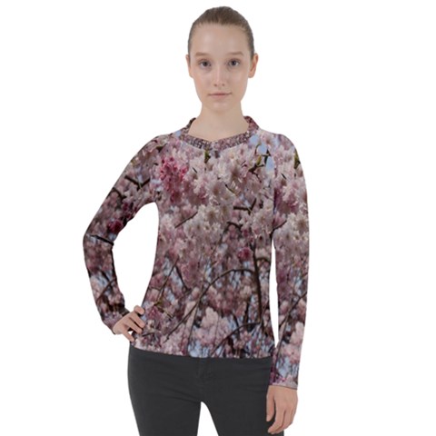 Almond Tree Flower Women s Pique Long Sleeve Tee by artworkshop