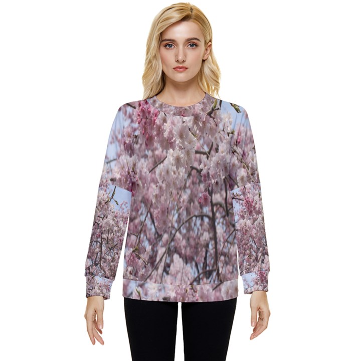 Almond Tree Flower Hidden Pocket Sweatshirt