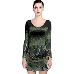 Amoled Long Sleeve Bodycon Dress by artworkshop