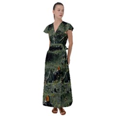 Amoled Flutter Sleeve Maxi Dress by artworkshop