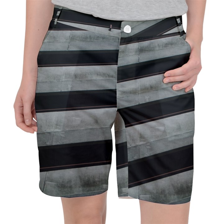 Pattern with a cement staircase Pocket Shorts