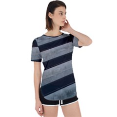 Pattern With A Cement Staircase Perpetual Short Sleeve T-shirt by artworkshop