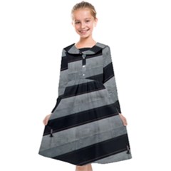 Pattern With A Cement Staircase Kids  Midi Sailor Dress by artworkshop