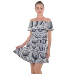 Bacteria Off Shoulder Velour Dress by artworkshop