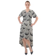 Bacteria Front Wrap High Low Dress