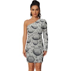 Bacteria Long Sleeve One Shoulder Mini Dress by artworkshop