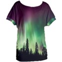 Aurora Borealis Northern Lights Nature Women s Oversized Tee View1