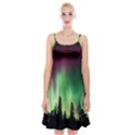 Aurora Borealis Northern Lights Nature Spaghetti Strap Velvet Dress View1