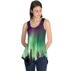 Aurora Borealis Northern Lights Nature Sleeveless Tunic by Ravend