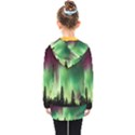 Aurora Borealis Northern Lights Nature Kids  Double Breasted Button Coat View2